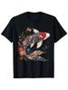 Koi Fisch Vintage Blumenmuster Japanische Kunst Floraler Koi Karpfen T-Shirt