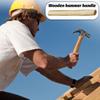 Octagonal Hammer Handle, Square-headed Hammer, Wooden Handle, Oval-shaped Wooden Grip.