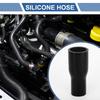 X AUTOHAUX 1pcs Inner Diameter 32-45mm Length 127mm 0 Degree Black Silicone Hose Silicone