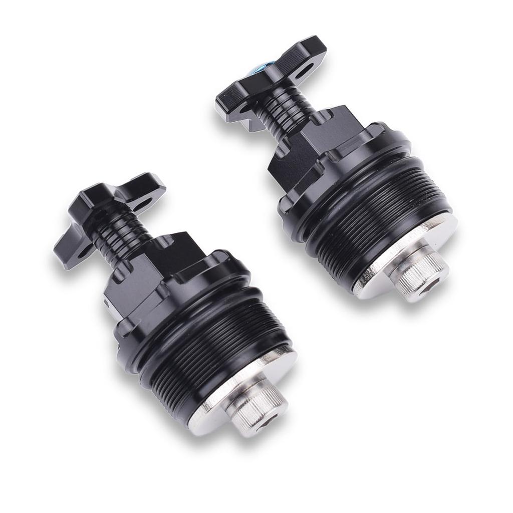 LEDISHUN Motorcycle Initial Adjuster (Left and Right Set) for Suzuki GSX250R, V-Strom 250, and GSR250 (All Models) (Black)