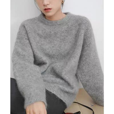 Autumn Solid Long Sleeve Casual Knitted Sweater Women Casual Fashion Loose Winter Pullovers Sweaters for Women Elegant Soft Warm Woman Jumpers 25652