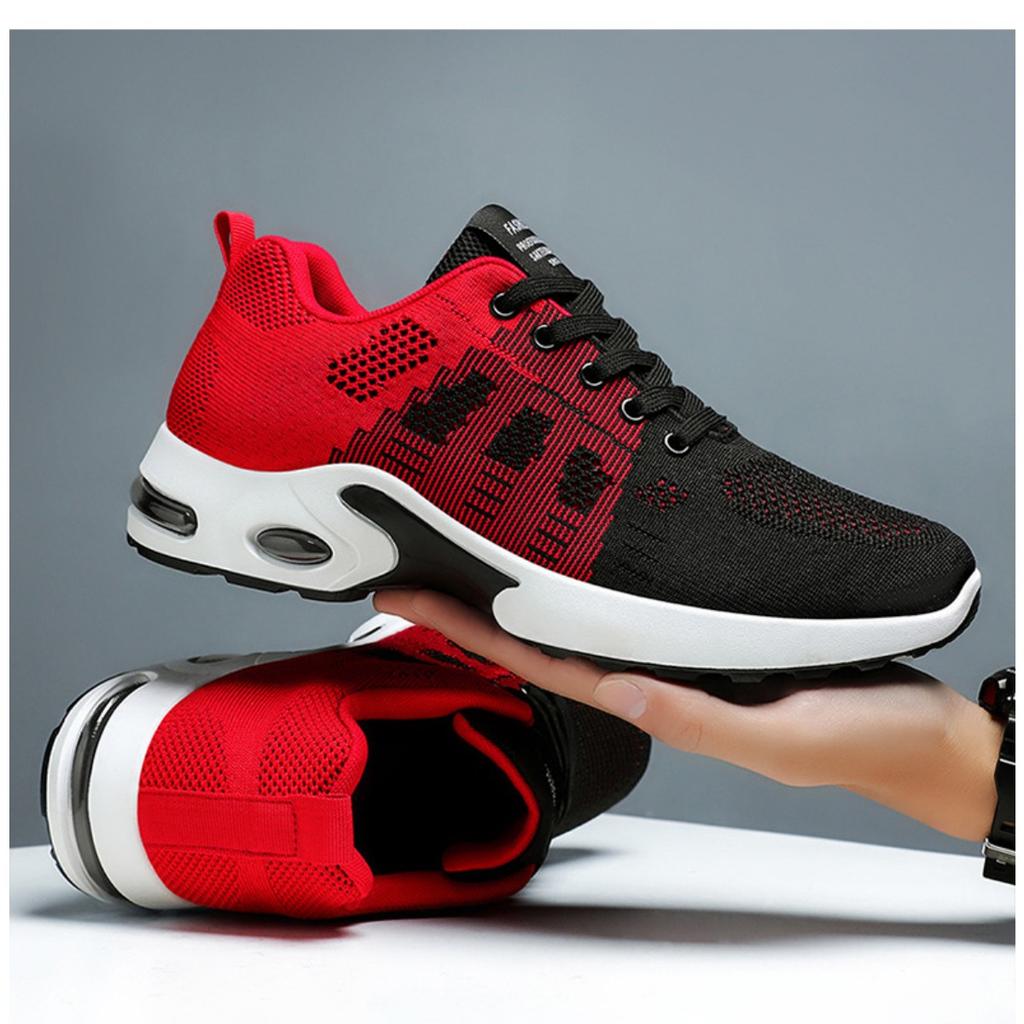 Men's Sports Shoes, Fly Woven Shoes, Lace Up Lightweight Running Shoes