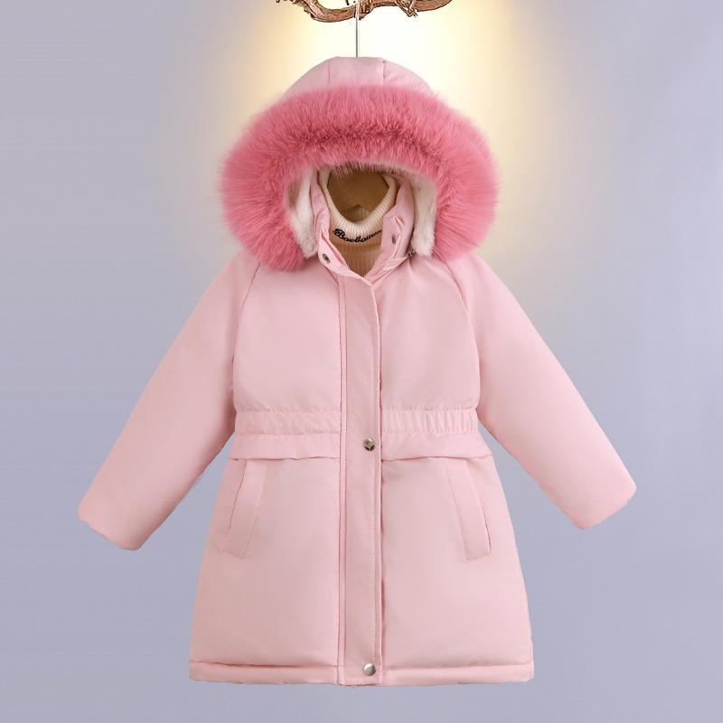 Children's Fashionable Cotton-padded Clothes with Fleece and Thickened Cotton-padded Jackets, Girls' Casual Down Cotton-padded Clothes