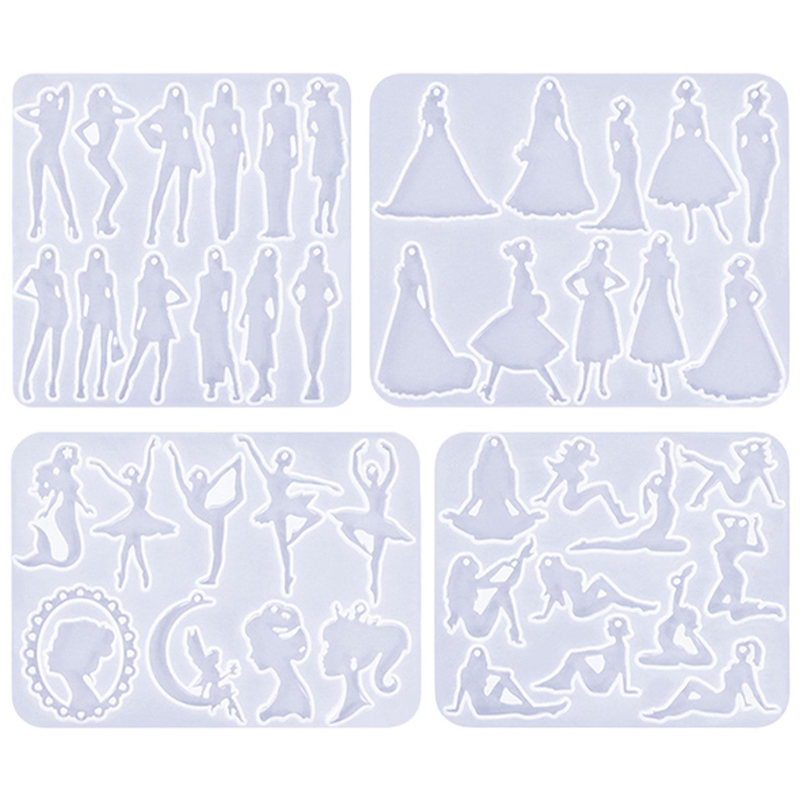 

Силиконовые формы для серег с милой аниме-девушкой, гибкие силиконовые формы для изготовления серег в аниме-стиле