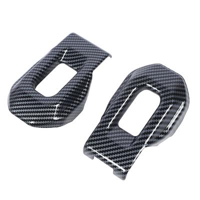 1 Pair Hood Latch Lock Catch Bracket Cover Carbon Fiber Style Fade Proof Scratch Resistant Sporty