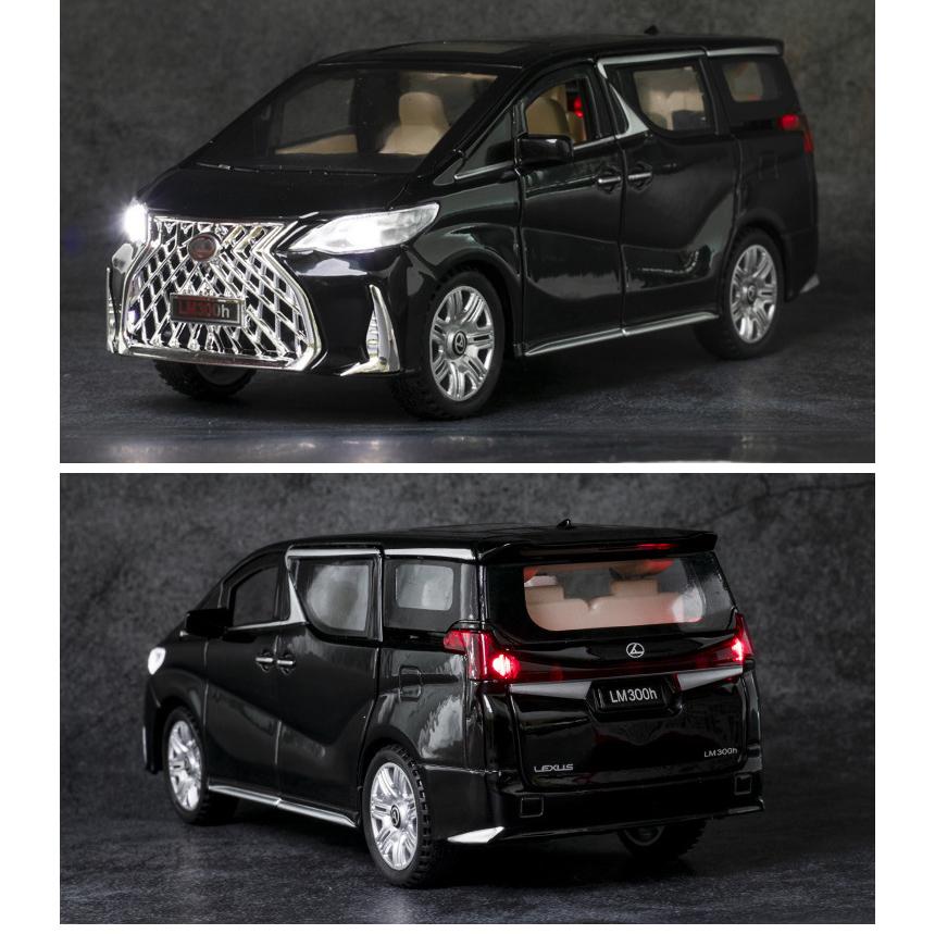1:32 Scale Lexus LM300H Alloy Pull Back Metal Vehicle, Diecast Car Toy with Sound and Light, Door Can Be Opened Collection For Gifts Doll