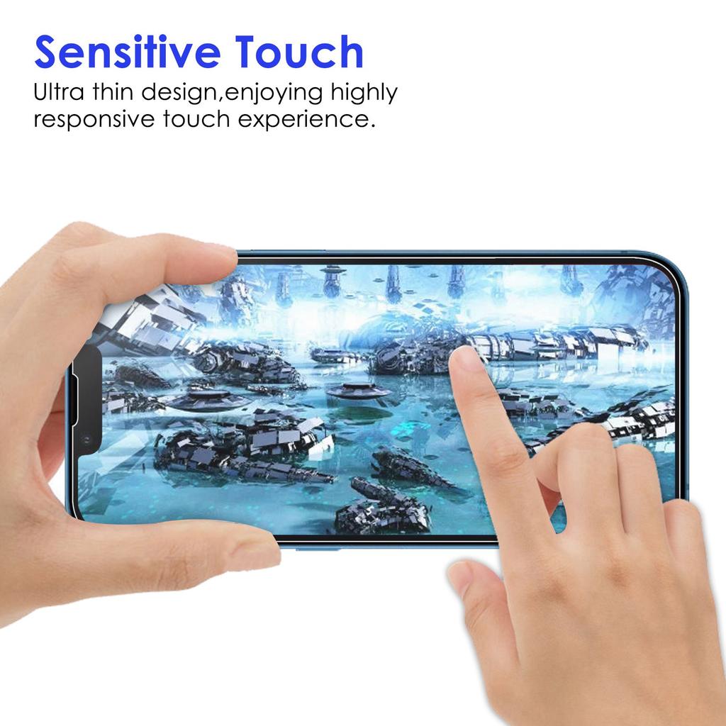 For iPhone 14 Plus 6.7 inch Ultra Clear Anti-fingerprint Tempered Glass Screen Protector Full Covering Film+Precise Cutout Camera Lens Protector