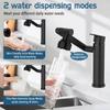 Bathroom faucet, 1080° rotatable bathroom fittings with 2 G3/8 hoses, sink faucet with 2 water outlet modes, hot cold mixer battery for bathroom kitch