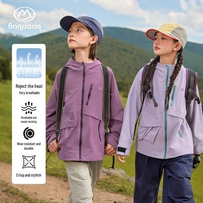 Girls' Wear-Resistant Hooded Sport Jacket