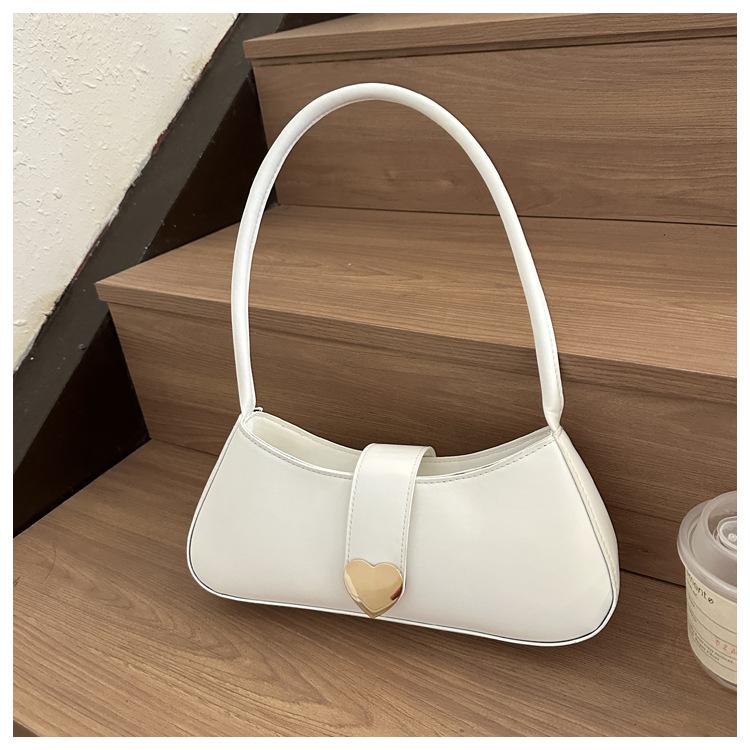 Simple Texture Solid Color 2025 Love Autumn Casual Shoulder Underarm Small Square Bag