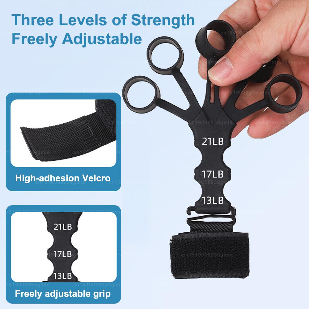New Silicone Finger Trainer 5 Finger Wrist Stretcher Finger Strength Recovery Flexion Adjustable Strengthener for Wrist Power