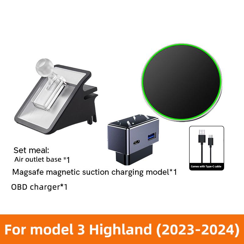 Car Phone Holder For Tesla Model Y Juniper Model3 Highland Model YL Adjustable Magnetic Car Phone Support Frame Accessories