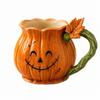 Halloween Pumpkin Mug Stainless Steel Lined Pumpkin-Shaped Cute