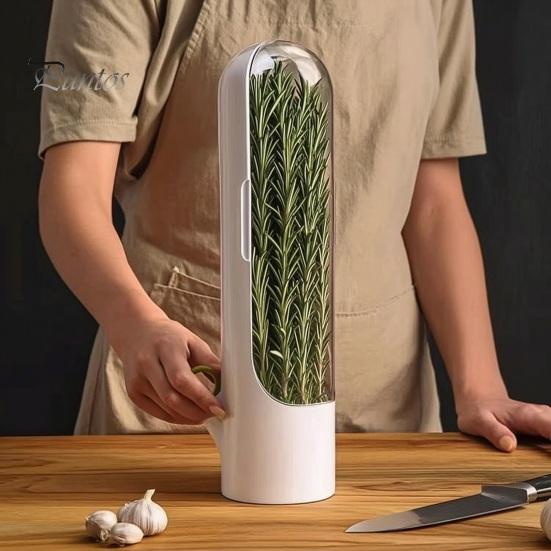 Plant Stem Hydrator Herb Saver for Refrigerator, Pods Cilantro Containers Refrigerator Side Door Storage Fresh Keeper Parsley Asparagus Kitchen