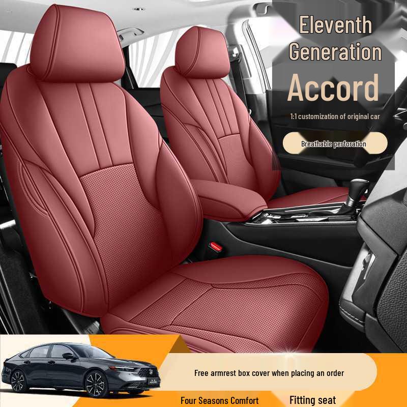 

Leather Car Seat Cushion for Accord 11th Gen - All-Season Fit Rear Half Cover