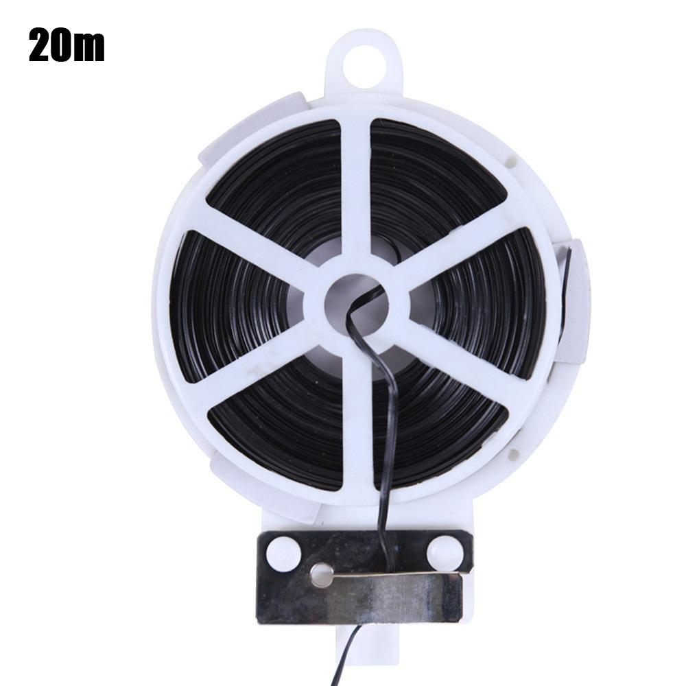 

Plant Twist Ties Garden Cable Ties 20/50/100m Plant Bundle Iron Wire Reusable Straps Fastener Black-20m