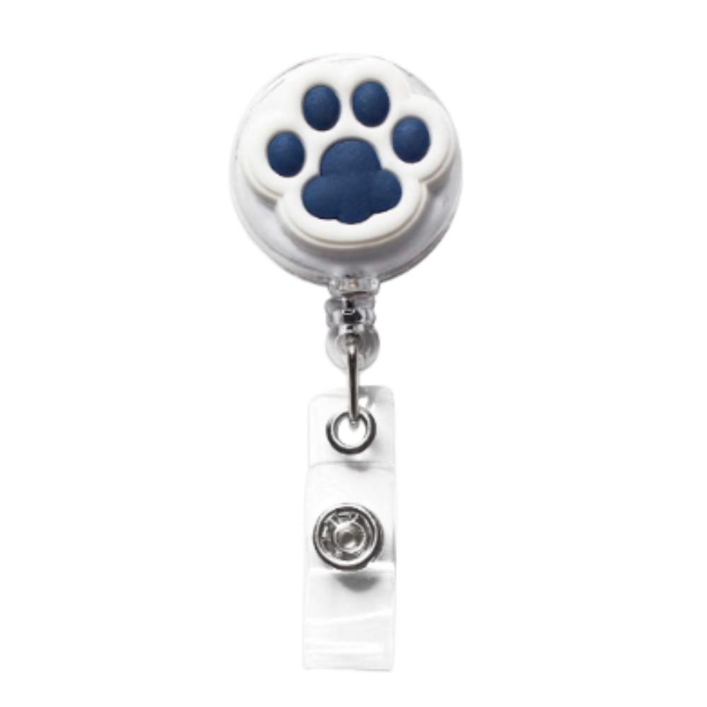 Silicone Plastic Badge Clip Cute Paw Badge Reel Crocodile Clip Badge Reel Telescopic Swivel Alligator Clip For Lanyards Id