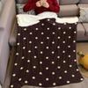 Star Studded Dark Brown Flannel Blanket Warm Soft Halloween Christmas Couch Warm Cozy Decorative Decor Gift For All Season