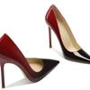 Mode Damen Schuhe mit schlankem Absatz Herbst Neu Spitzschuh Leichter Ausschnitt Farbverlauf Rutschfest Verschleißfest Hohe Absätze