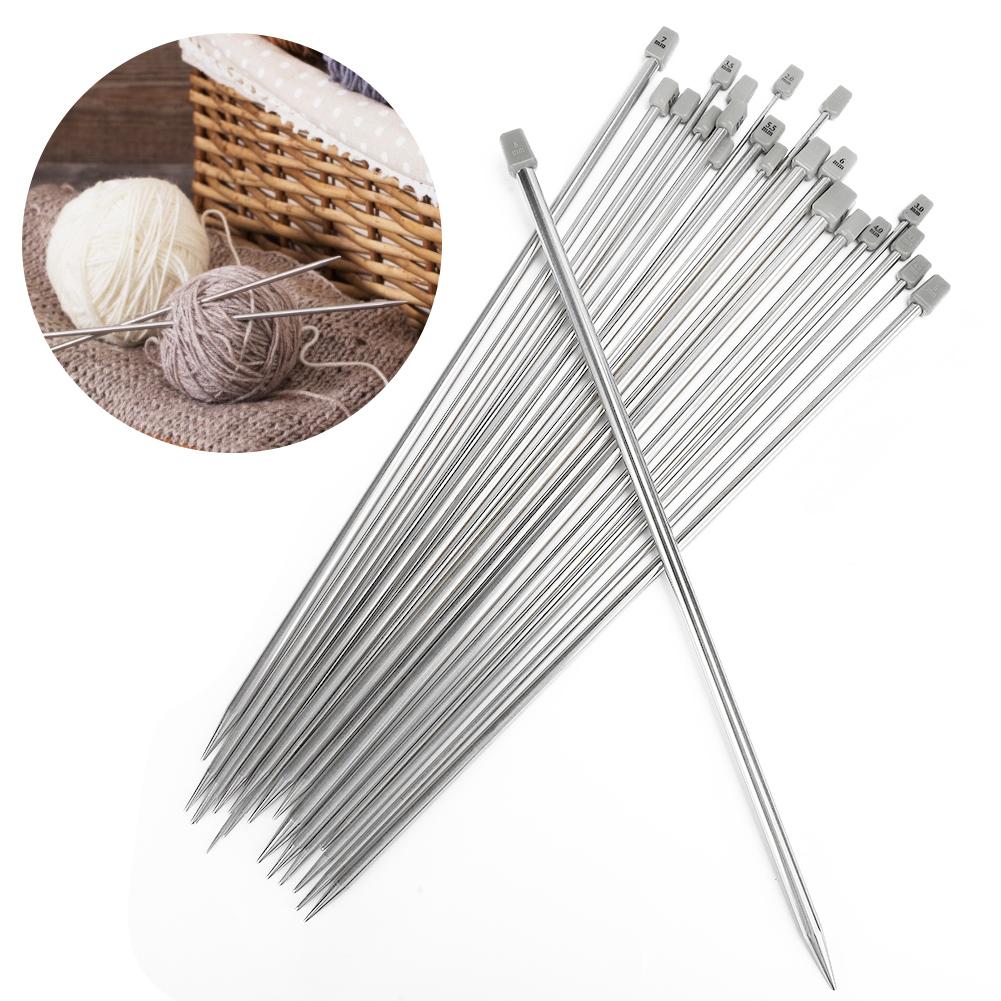 Ace de Tricotat din Oțel Inoxidabil DIY Croșete cu Punct Simplu Set de Unelte pentru Pulover Eșarfă