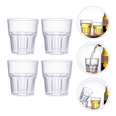 6 Pcs Glass Vintage Cocktail Glasses Taster Cups Concentrate Acrylic Spirits Tumblers Kitchen Gadget Drinking Beer Mugs