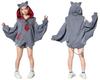 Clearstone Fangle Cosplay Halloween Bat Hoodie, Unisex, Gray