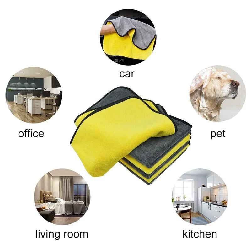 1Pc Microfiber Towel Car Microfiber Cloth Wash Towel Microfiber Cleaning Cloth Absorbent Car Wash Drying Towel Auto Detailing