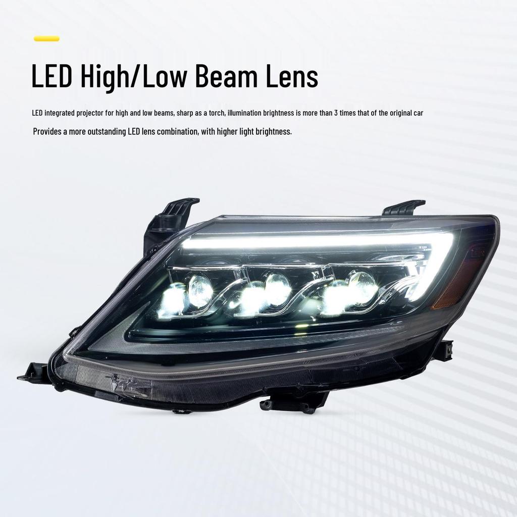 LED Lens Flowing Turn Signals for Toyota Fortuner 2010-2015 Headlight Assembly
