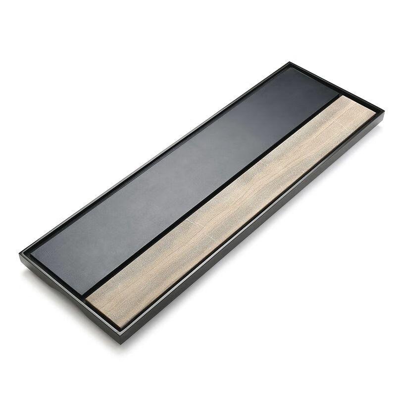 

Natural Black Gold Stone Tea Tray