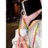 Skittles summer fresh messenger back mobile phone chain fashionable anti-drop hand carry crystal pendant sweet dopamine