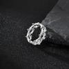 Anello Personalità in Acciaio Inossidabile con Spine Irregolari per Uomo, Anello Stella a Sei Punte con Texture Punk Retrò, Gioielli Geometrici Hip-hop
