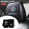 DCBLH1 Car Seat Headrest Cover Pillow Case Cushion Neck Cover For Alfa Romeo STELVIO Giulia 159 Giulietta 147 Mito 156 MTO Sportiva Car