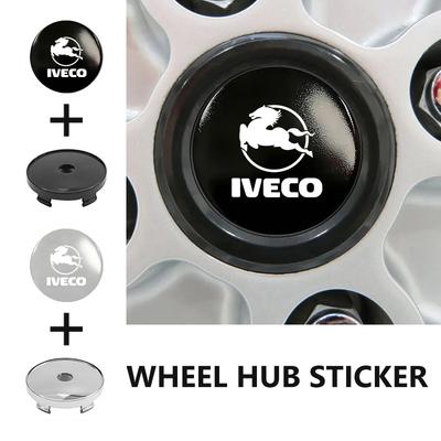 IVECO-hoz 4 db 56/60 mm-es Autó Kerékagy Sapka Gumiabroncs Felni Borítások Tartozékok S-Way Artic Rigid Daily Furgon Alvázas Fülke e-Daily