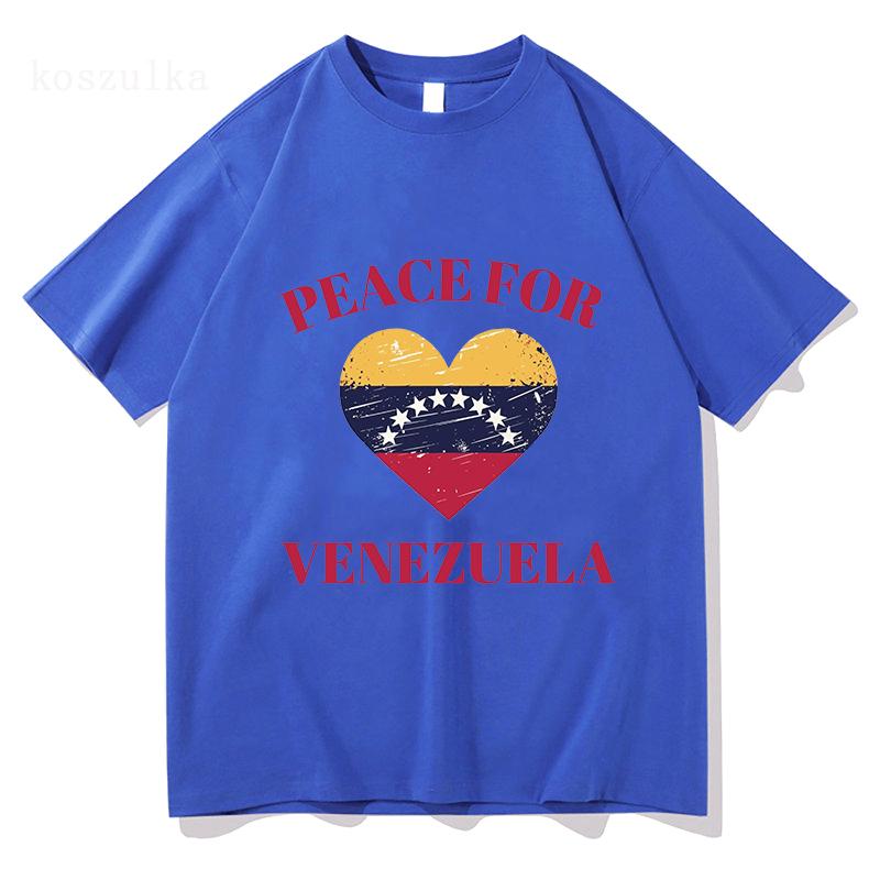 Freedom Venezuela Graphic T-shirt Cotton Short Sleeve Loose Male Tshirts Unisex Hip Hop Streetwear Casual Men Women T Shirt Top