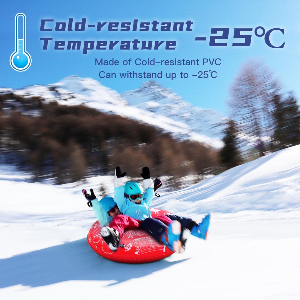 Aufblasbarer Skiring, PVC-Schlittenschlauch, verdickter Schneeschlauch, Winter-Schneeschlauch mit Griff