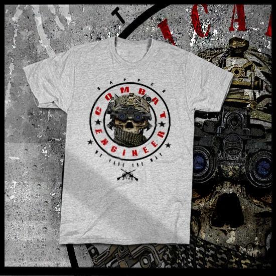 Combat Engineer Sapper T-shirt Skull Pave The Way Army Military Iraq War M