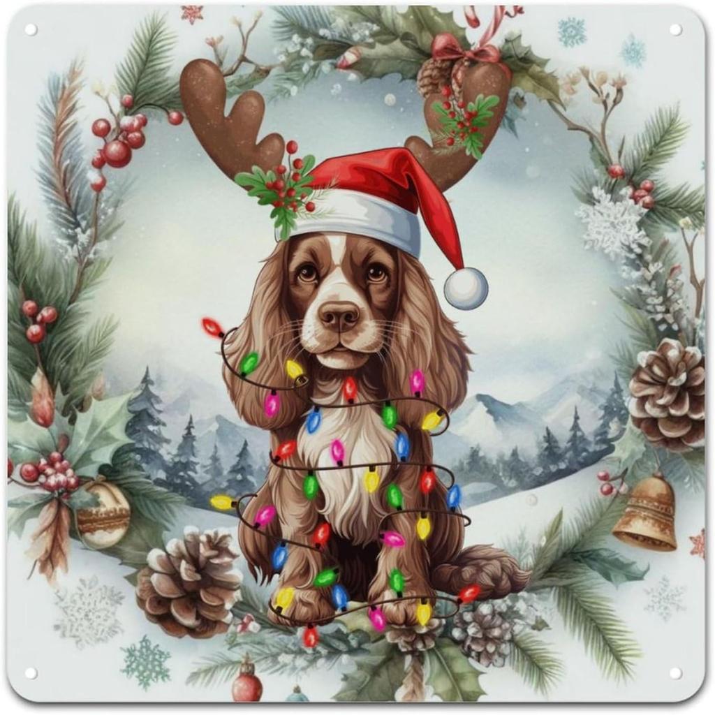 Christmas Metal Wall Art for Home Living Room Kitchen Decor