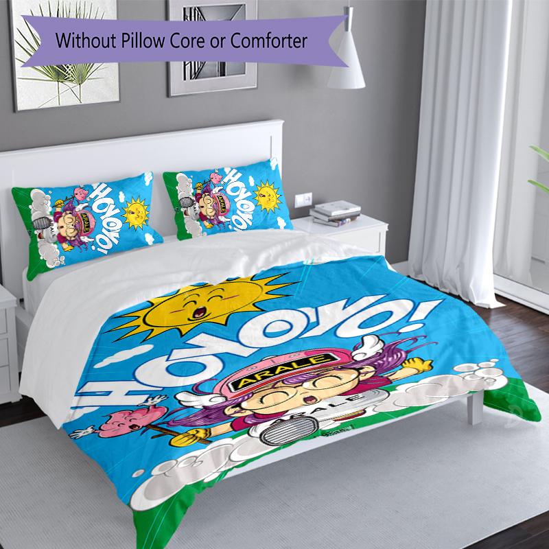 3pcs Arale Duvet Cover Set, Includes 1 Duvet Cover and 2 Pillowcases,Skin-Friendly&Comfortable Fabric,Suitable Bedding Sets