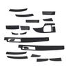 18pcs 5D Glossy Carbon Fiber Style Sticker Decal Trim Decoration Fit For BMW 5-Series E60 2003-2007 2008 2009 2010