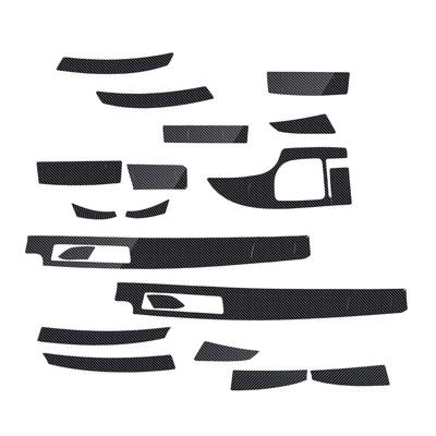 18pcs 5D Glossy Carbon Fiber Style Sticker Decal Trim Decoration Fit For BMW 5-Series E60 2003-2007 2008 2009 2010