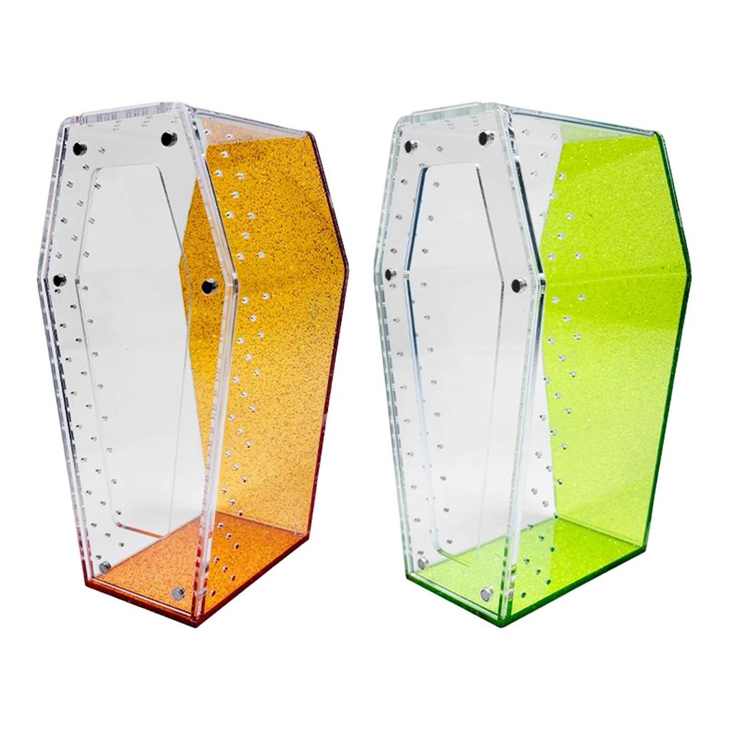 Vertical Tarantula Enclosure Micro Habitat Reptile Terrarium Acrylic Spider Cage with Ventilated Design for Small Pets