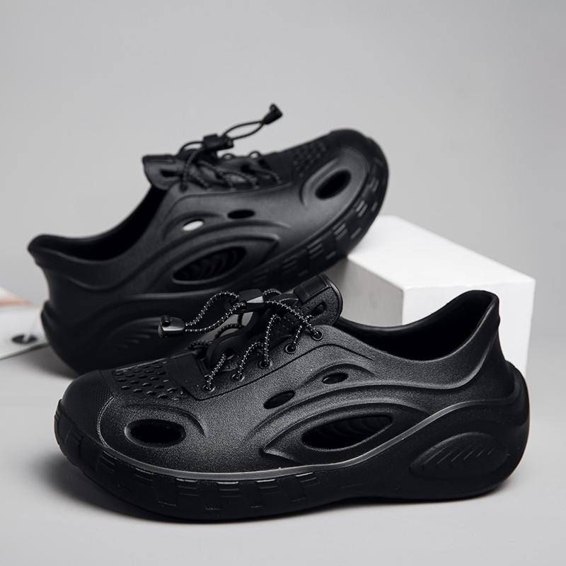 Fashion New Fashion Breathable Garden Shoes Summer Couple Sandals Non-slip Thick Bottom Men's Sandals Outdoor Baotou Beach Men's Shoes