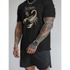 European sizes Men's Scorpio Zodiac Graphic T-Shirt - Summer Casual Short Sleeve Round Neck with Scorpion & Astrological Print, Breathable Soft