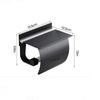 Tuqiu Black Toilet Paper Holder Silver Tissue Paper Holder Aluminium Paper Roll Holder With Phone Storage Shelf
