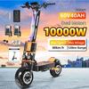 X8 Pro Black Orange 10000W Dual Motor Off-Road E-Scooter, 60V 40Ah Battery, 70-80km/h, 120km Range, 13" All-Terrain Tires