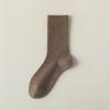 Seamless Crew Winter Pure Color Warm Breathable Thermo Anti-Bacterial Quick Dry Silk Knitted Cashmere Merino Wool Women Socks