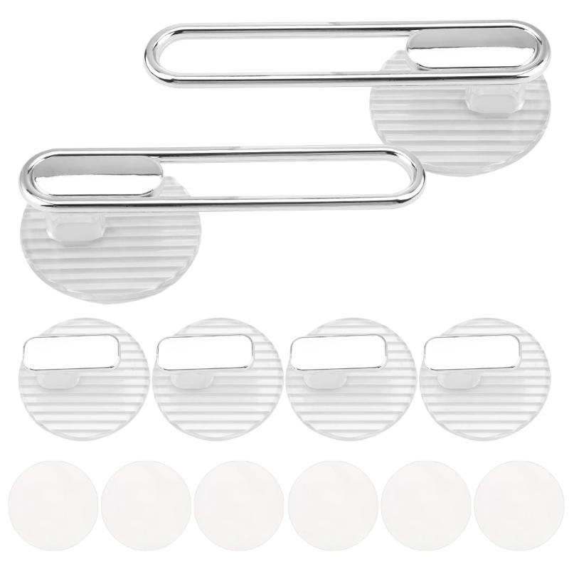 

Упаковка из 6 резинок для волос, органайзер, не требующий сверления, элегантная подставка для хранения резинок для волос, держатель для ювелирных изделий на цепочке, акриловый материал