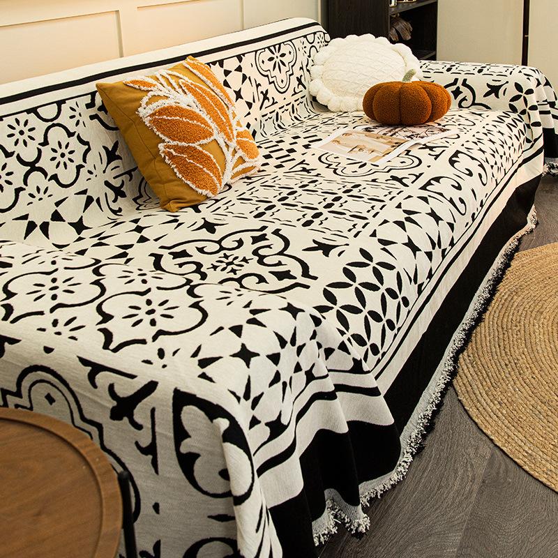 Легкое роскошное полотенце для дивана в стиле ретро — фото 4