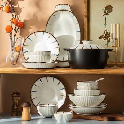 Kang Mo Blue Lotus 38-Piece Ceramic Dinnerware Set