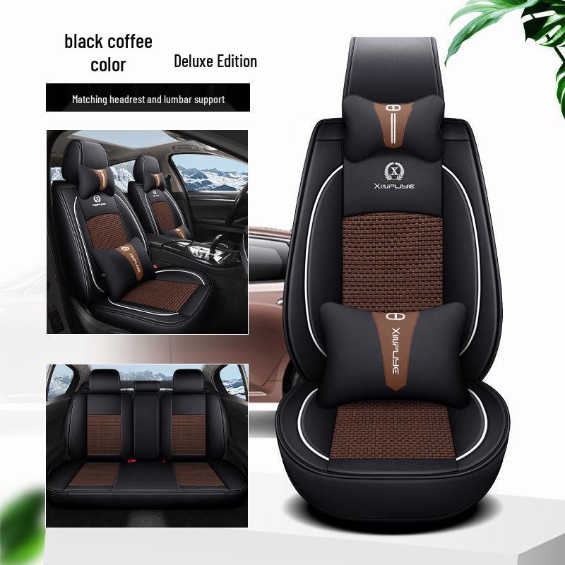 Nissan Car Seat Cover Set: Fits Sylphy, Kicks, Bluebird, Teana, Qashqai, X-Trail, Tiida – All-Season Cushions.